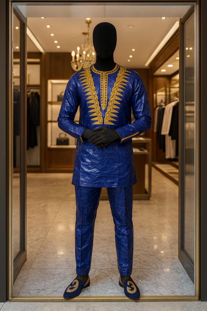 Kaftan bazin bleu